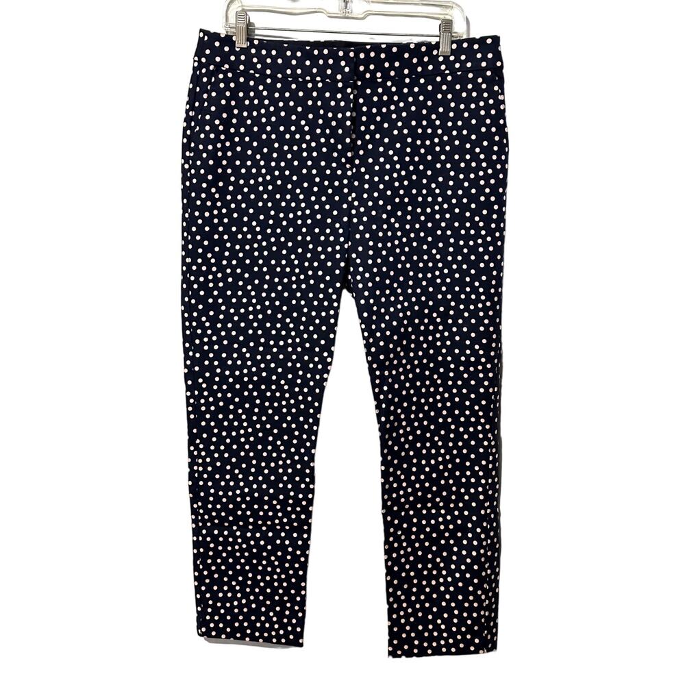 Boden Navy Polka Dot Straight Leg Pants